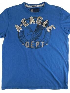 American Eagle Outfitters Blue Athletic Fit T-Shirt Men's M